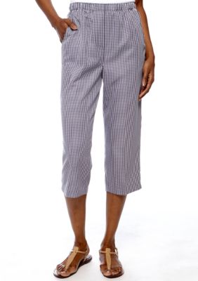 Kim Rogers Microfiber Gingham Capri