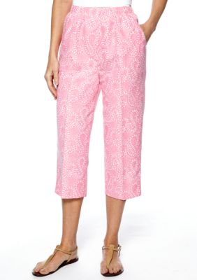 Kim Rogers Microfiber Paisley Printed Capri