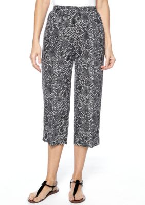 Kim Rogers Microfiber Paisley Printed Capri