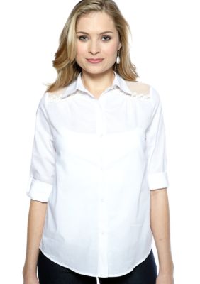 New Directions&reg; Chambray Woven Top