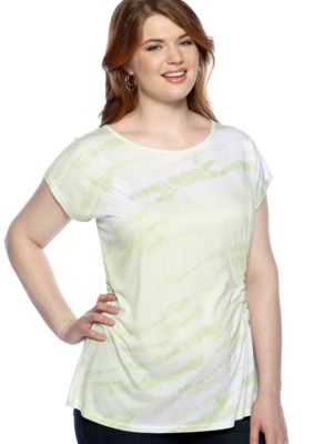 New Directions Plus Size Tie-Dye Top
