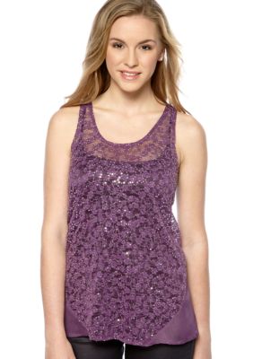 Pinky Racer Back Beaded Tank