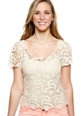 Pinky Crochet Tee