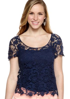Pinky Crochet Tee