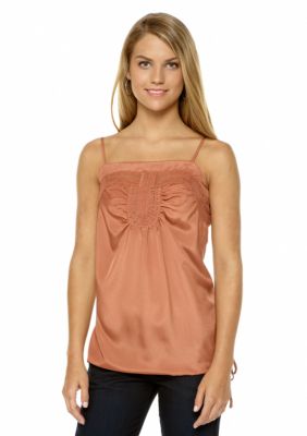 Pinky Embellished Woven Tank