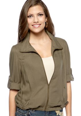 Pinky Rayon Solid Jacket