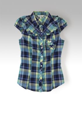 Speechless Plaid Western Button Up Top