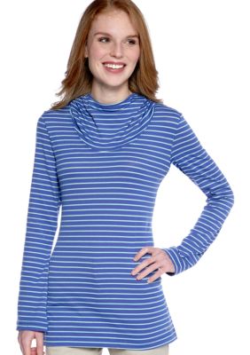 Columbia Reel Beauty Print Hooded Long Sleeve Knit Top