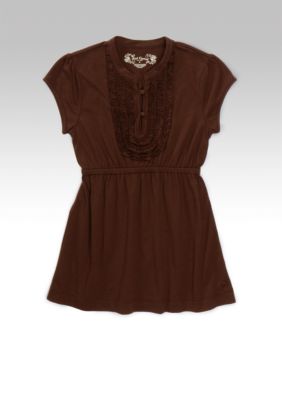 Red Camel&reg; Knit Ruffle Babydoll Top