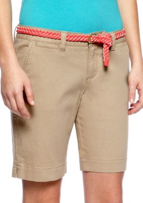 Red Camel Woven Belted Bermuda