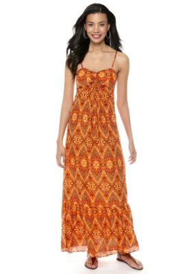 Anne Klein Ikat Print Maxi Dress
