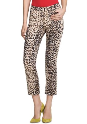 Anne Klein Leo Cheetah Print Ankle Jean