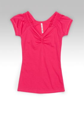 Love Always Rouched Sleeve Tee