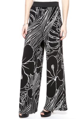 New Directions Floral Palazzo Pant