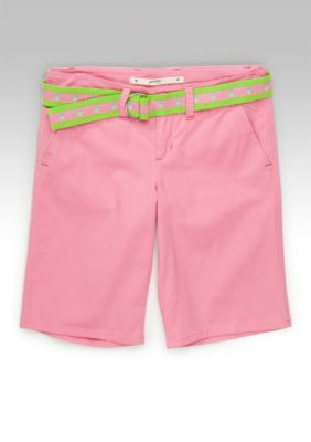 Grane Embroidered Belt Twill Bermuda
