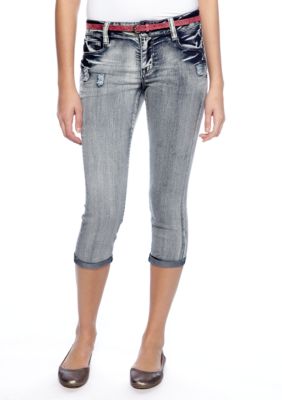 Grane Rinse Belted Crop