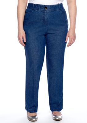 Kim Rogers Plus Size Shannon Denim Pant Short Inseam