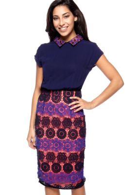 French Connection Phoebe Flower Lace Dress