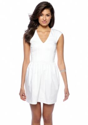 French Connection Potter Unno Cotton V-Neck Dress