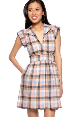 French Connection Cookie Checked Shirt Dress