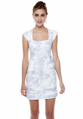 French Connection Woodblock Wonder Cap Sleeve Dress