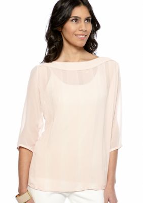 French Connection Summer Spells Pleated Blouse
