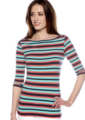 French Connection Space Hopper Stripe Knit Top