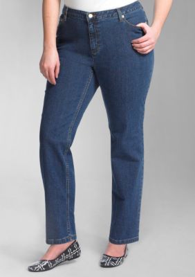Liz Claiborne New York Plus Size Petite Hepburn Straight-Leg Jean