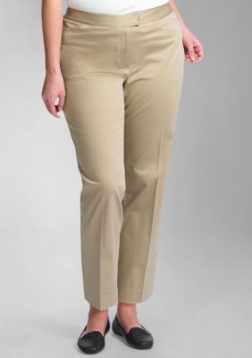 Liz Claiborne New York Plus Size Jackie Stretch Straight Leg Pant