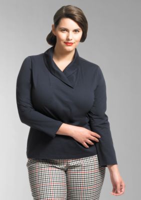 Liz Claiborne New York Plus Size Shawl Collar Long Sleeve Cardigan