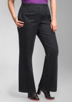 Liz Claiborne New York Plus Size Jackie Wide Leg Jean