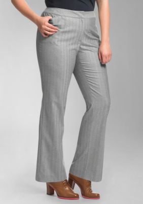 Liz Claiborne New York Plus Size Jackie Herringbone Straight-Leg Pant