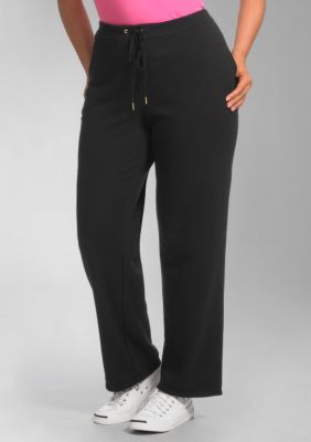 Liz Claiborne New York Plus-Size French Terry Drawstring Pant