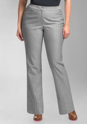 Liz Claiborne New York Plus Size Jackie Herringbone Straight-Leg Pant