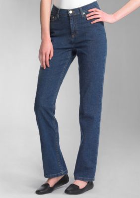 Liz Claiborne New York Hepburn Stretch Straight Leg Jean Short Length
