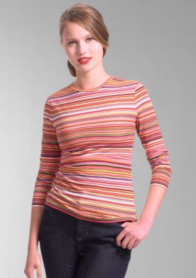 Liz Claiborne New York Variegated Multi-Stripe Tee