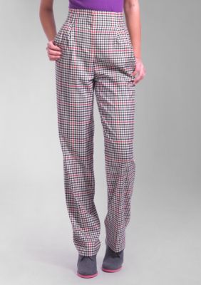 Liz Claiborne New York Petite Jackie District Check Straight-Leg Pant