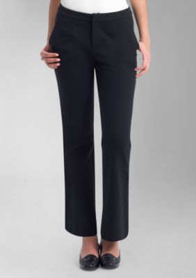 Liz Claiborne New York Petite Stretch Ponte Wide-Leg Pant
