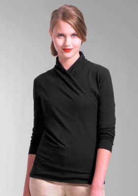 Liz Claiborne New York Petite Surplice Wrap Stretch Top