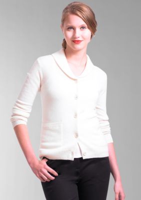 Liz Claiborne New York Petite Shawl-Collar Long-Sleeve Cardigan