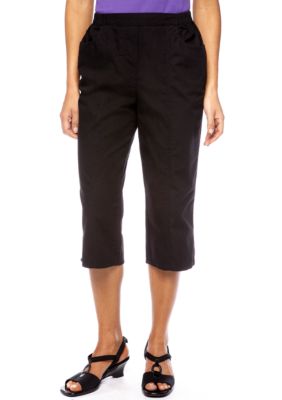 Kim Rogers Petite Pull On Poplin Capri