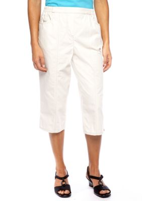 Kim Rogers&reg; Petite Pull On Poplin Capri