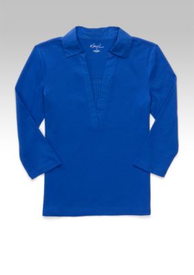 Kim Rogers&reg; Woven Johnny Collar Top