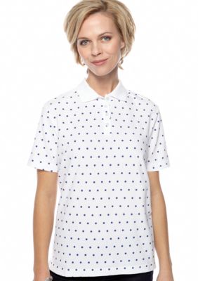 Kim Rogers Short Sleeve Polka Dot Polo