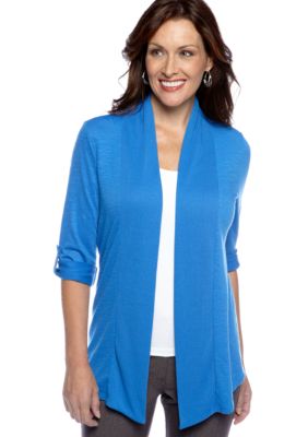 Kim Rogers&reg; Roll Sleeve Cozy Cardigan