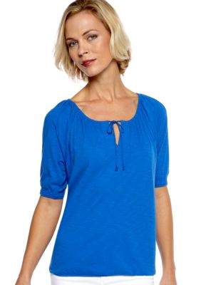 Kim Rogers Pin Tuck Raglan Top