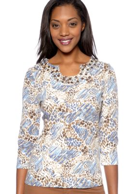 Kim Rogers&reg; Embellished U-Neck Top