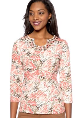 Kim Rogers&reg; Embellished U-Neck Top