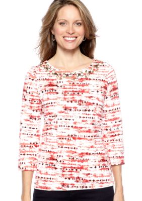 Kim Rogers Embellished Neck Top