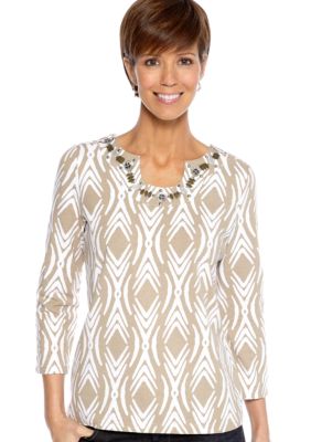 Kim Rogers Embellished Neck Top